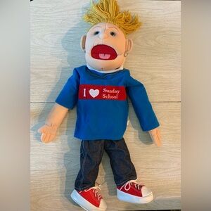 Yellow Hair Girl Puppet Doll